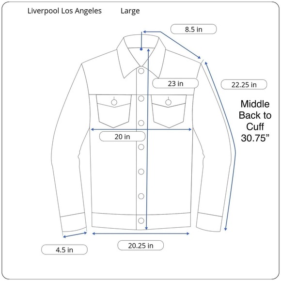 Liverpool Denim Jacket Bluestone Light Wash Button Front Women Long Sleeve Large - Picture 16 of 16